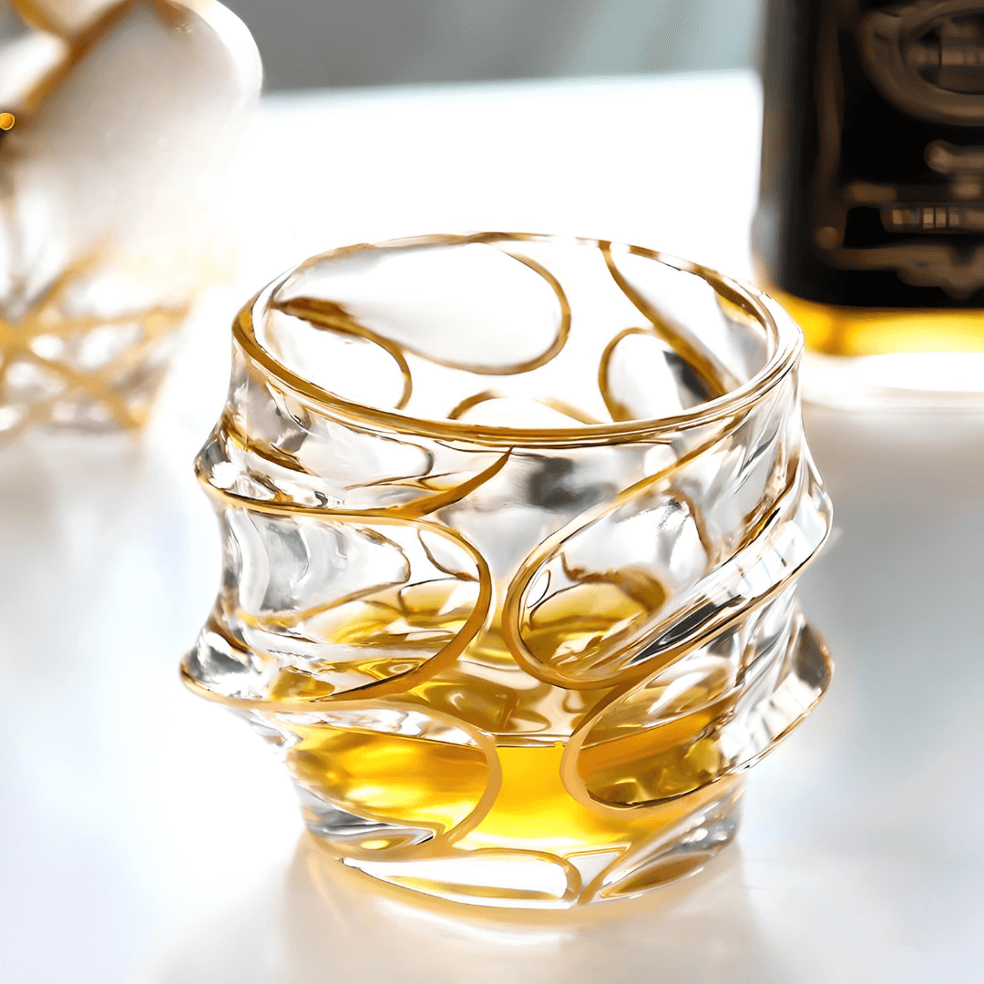 Japans kristallen whiskyglas – Arashi Gold