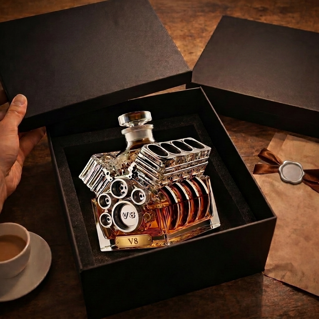 Whiskykaraf – V8-motor